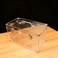 Boîte Cadeau en Acrylique pour Fleurs Éternelles Préservées, Décoration de Table pour Salon et Maison, Idéale pour un Déménagement