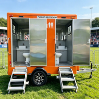 Cabine de toilettes industrielle conteneurisée à assemblage rapide, WC public mobile, unité d'assainissement extérieure écologique pour parc municipal
