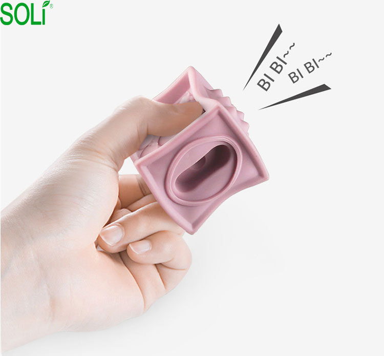 3d тиснением мягкие резиновые строительные блоки, прорезыватель, Когнитивное раннее образование, укус