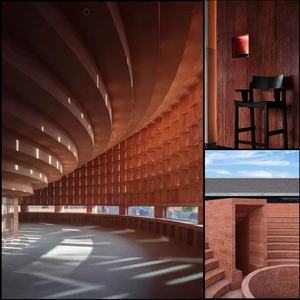 Azulejos de suelo de pared Interior Exterior de losa de piedra de travertino rojo de lujo Natural para decoración de Hotel encimera de cocina mesa de centro - Product Image 3