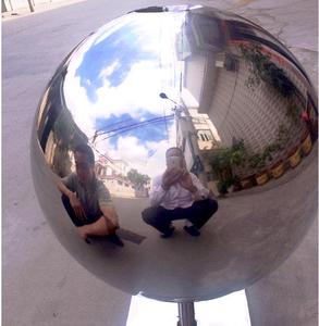 <span class=keywords><strong>Fontana</strong></span> d'Acqua da Esterno in Acciaio Inossidabile Lucidato, Design Moderno con Sfera Metallica e Supporto per Decorazione Giardino - Product Image 5