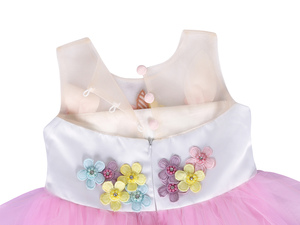 All'ingrosso estate pizzo principessa ragazze unicorno vestito bambini cartone animato con fascia Costume da palcoscenico ragazze abiti da festa di compleanno - Product Image 5