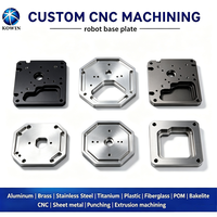 Plaque de base de robot collaboratif usinée CNC en aluminium 5052 6061 sur mesure, plaque de montage haute rigidité pour stations d'automatisation Cobot