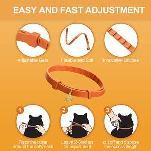 Neues Farbmodell <span class=keywords><strong>Orange</strong></span> Beruhigendes Halsband zur Angstlinderung für Hunde und Katzen - Product Image 3