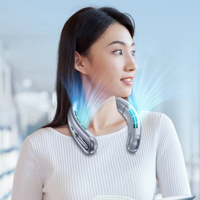 Ventilateur de cou pliable moderne à LED, classe A, USB, pour usage domestique avec affichage en anglais – Offre spéciale