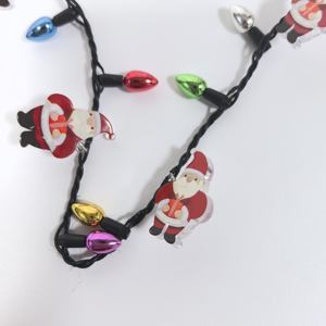 Perles lumineuses miniatures en plastique, décorations de Noël avec Père Noël et collier lumineux <span class=keywords><strong>LED</strong></span> pour les fêtes de Noël et du Nouvel An - Product Image 2