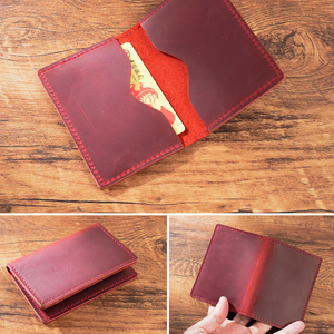 Portacarte di Credito e Fermasoldi in Vera Pelle Vintage Personalizzato YY - Design Semplice come Regalo Multifunzione - Product Image 4