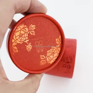 Papelão Chá Cilindro Redondo Embalagem Tubos Caixa De Papel Alta Qualidade Atacado Design Personalizado Moderno Embalagem Cosmética