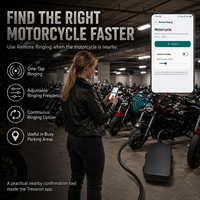 Traceur GPS filaire pour moto Trevaron, triple positionnement GPS/WiFi/LBS, localisation de véhicule en temps réel, détection ACC, itinéraire de 30 jours
