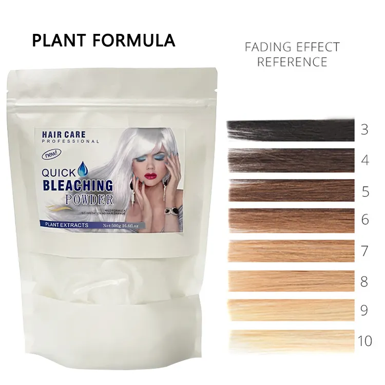 500g Oxygen Green Bleach Powder Bulk Quick Blue Bleaching Powder For Hair Anti Yellow Up 9