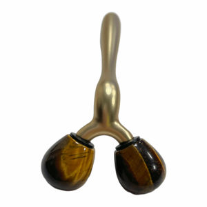 Rodillo Facial de Jade Metálico de Doble Cabezal para Masaje y Lifting Facial - Product Image 4