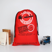 Sac de livraison de Noël réutilisable pour livraison de nuit, sac de Noël en toile grande capacité, sac de livraison du Père Noël pour la veille de Noël