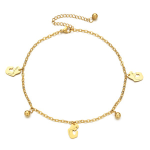 Không xỉn phía Nam Châu Phi Chân Chuỗi thép không gỉ tim <span class=keywords><strong>clang</strong></span> mạ 18K của phụ nữ vòng chân bán buôn n2405109 - Product Image 3