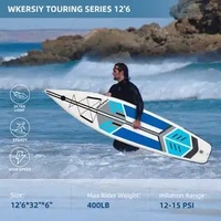 Planche de paddle gonflable en PVC HY Sports 88x35x25cm pour adulte, sport nautique écologique, portable avec sac à dos, aileron, pompe et leash
