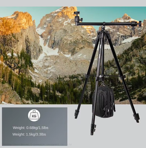 Chân máy quay video du lịch bằng hợp kim nhôm nhẹ, chiều dài 53 inch, có tay cần kéo dài, mã KP2207, bán buôn - Product Image 6