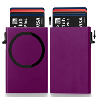 Organizer Kartu Aluminium Anti RFID dengan 6 Kantong Kartu untuk Pria Dropshipping
