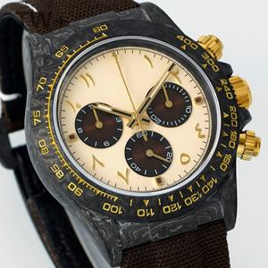 Montre pour homme luxueuse sur mesure avec mouvement mécanique, réserve de marche de 22 mm, cadran à aiguille des heures, boîtier en verre saphir - Product Image 1