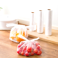 Sac de transport alimentaire en plastique transparent HDPE/LDPE imprimé sur mesure, de qualité alimentaire, recyclable, avec soufflet latéral et poignée, pour emballage alimentaire