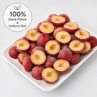 Setengah Buah Plum Merah Beku Halal IQF Grade A dalam Kemasan Besar |   100% Plum Merah Segar Tanpa Biji Alami untuk Selai, Kue, & Smoothie
