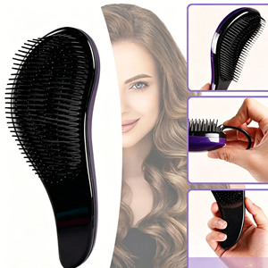 Brosse à cheveux personnalisée avec logo pour femmes, brosse démêlante TT, brosse lissante <span class=keywords><strong>Queen</strong></span> pour cheveux bouclés et entretien des perruques - Product Image 4