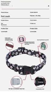 Correa y <span class=keywords><strong>collar</strong></span> personalizados para perros, <span class=keywords><strong>collar</strong></span> ajustable con estampado, correa para pasear perros grandes, medianos y pequeños - Product Image 5