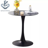 Table basse ronde portable de luxe moderne avec structure métallique pour chambre à coucher, salon, meubles de maison