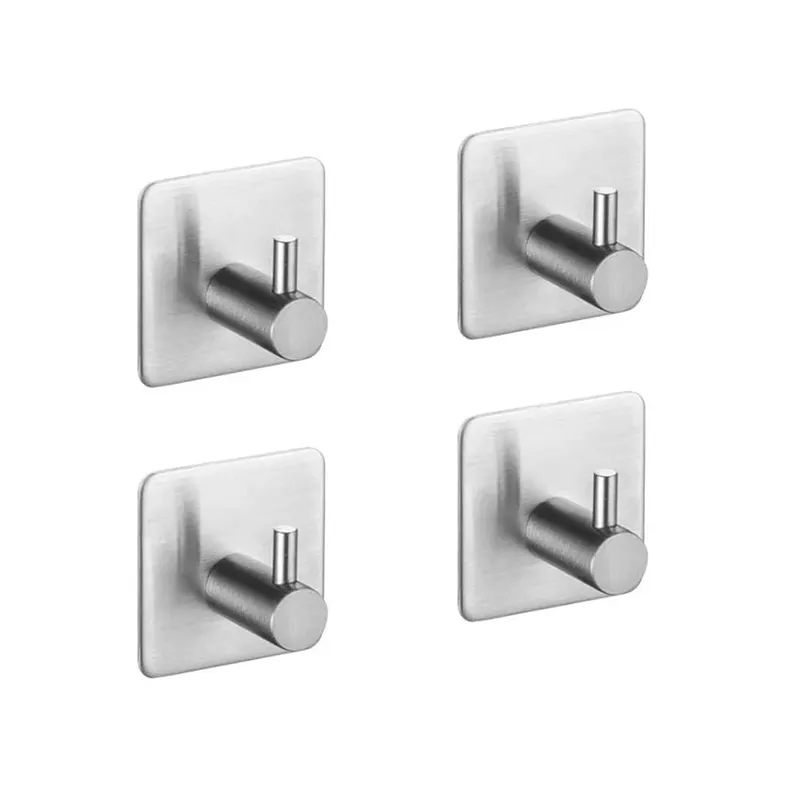 Amazon hot selling 304 stainless steel self adhesive wall hooks