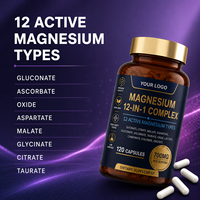 Capsules de complexe de magnésium OEM 12-en-1 700 mg pour la relaxation musculaire, l'amélioration du sommeil, le soutien immunitaire et les bienfaits antioxydants - Utilisation pour adultes