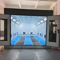 Cabines de peinture à LED modernisées avec brûleur diesel pour fours de cuisson, offrant des conditions de travail confortables pour la peinture automobile