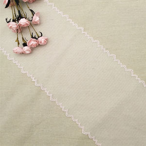 Tissu en maille soluble à l'eau de haute qualité 100% polyester 18CM avec bordure en dentelle brodée pour la décoration de la maison, les sacs, les vêtements, les sous-vêtements - Product Image 4