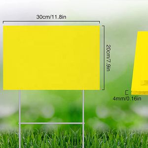 Flèche en métal décorative Double face imprimée personnalisée vierge en couleur 4mm panneaux de cour <span class=keywords><strong>immobilier</strong></span> 18x24 avec piquets en H - Product Image 2