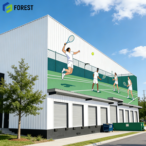 Estructura de Acero Prediseñada de Primera Calidad para Pistas de Tenis, Centros Comerciales, Construcción Duradera, Bajo Costo, Alta Resistencia, Montaje Rápido - Product Image 1