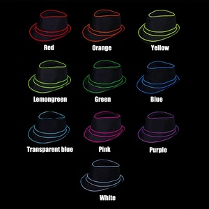 Rave Wear Filo di canapa Cappello di Fedora Flex Fit Cappello Elettrico Adulto Luminoso di Snapbacks Caps Per Il Natale di Halloween di Carnevale Del Partito Night Club - Product Image 6