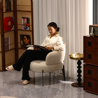 Fauteuil d'appoint moderne en tissu, chaise rembourrée pour salon, hôtel, appartement
