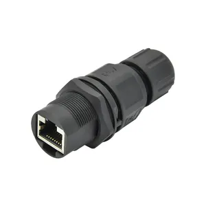 نوع L / T 3 - اتجاه الفاصل 90 / 180 درجة نوع اللوحة للماء RJ45 موصل IP67 مع كابل إيثرنت Cat5e ل PCB الجمعية