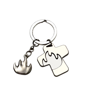ODM and OEM High Quality Casual Pearl Silver <b>Fire</b> Pattern Business Gift Keychain Buckle Metal Crafts Keyholder for Travel - Product Image 6