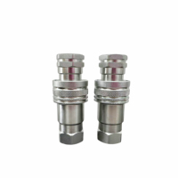 Raccords rapides hydrauliques NAIWO ISO7241-A 3/8" NPT à rupture sèche en acier au carbone, résistants à la corrosion, pour tuyaux et vannes haute pression