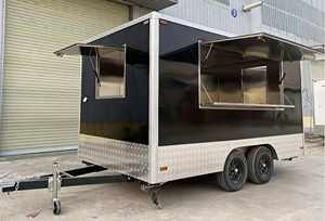 Nouveau chariot de restauration SANSHELL FS400 pour snacks et grillades, camion de cuisine en acier inoxydable, remorque de traiteur mobile avec GPS intégré et alimentation électrique commerciale - Product Image 3