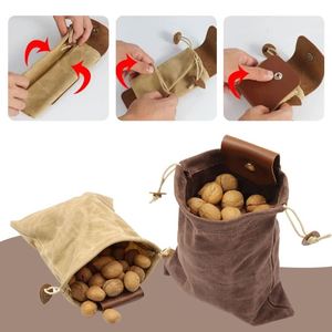 Bolsa de Lona Plegable para Cinturón, Bolsa de Recolección de Frutas, Bolsa Multiusos para Bushcraft, Cesta de Almacenamiento para Camping y Senderismo - Product Image 2