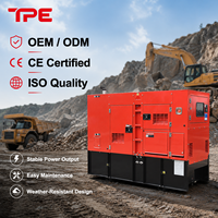 Générateur diesel silencieux TPE-100KL 100 kVA 380 V monophasé refroidi par eau avec capot insonorisé pour applications minières
