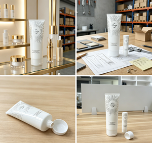 หลอดบีบเครื่องสำอาง PE สีขาวแบบกำหนดเองพร้อมฝาปิดแบบพลิก พิมพ์ลายบรรจุภัณฑ์บำรุงผิวเปล่า สำหรับโลชั่นและครีม รับผลิตแบรนด์ส่วนตัว - Product Image 4