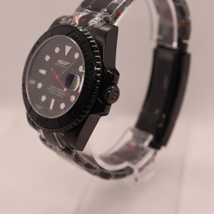 Oem High Quality Customized <b>Black</b> Dial 20mm Width 3BAR Waterproof Stainless Steel Automatic Men Wrist <b>Watch</b> - Product Image 2