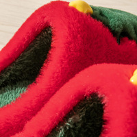 Chaussons d'intérieur doux et légers, antidérapants, en fausse fourrure, motif sapin de Noël tridimensionnel, pour l'automne et l'hiver – Nouvelle collection, Offre Spéciale