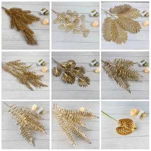 Fleurs artificielles <span class=keywords><strong>de</strong></span> noël, 10 pièces, doré, argent, plantes en plastique, pour <span class=keywords><strong>Bouquet</strong></span> <span class=keywords><strong>de</strong></span> <span class=keywords><strong>mariage</strong></span>, accessoires <span class=keywords><strong>de</strong></span> décoration murale - Product Image 4