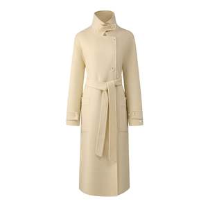 <span class=keywords><strong>Manteau</strong></span> Trench Classique <span class=keywords><strong>Beige</strong></span> pour <span class=keywords><strong>Femme</strong></span> à Double Boutonnage, Tissu en <span class=keywords><strong>Laine</strong></span> Respirant, Longueur Longue, Remplissage en <span class=keywords><strong>Laine</strong></span>, Style Automne - Product Image 3