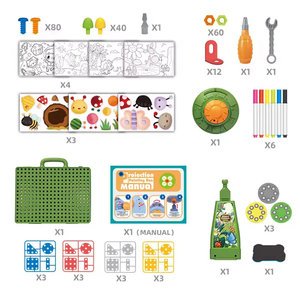 Nouveau jouet <span class=keywords><strong>d</strong></span>'apprentissage précoce 3 en 1 enfant Projection planche à <span class=keywords><strong>dessin</strong></span> bricolage assemblage vis bloc jouets pour enfants cadeaux - Product Image 5