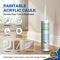 Mastic acrylique à base d'eau, peignable, pour joints de fenêtres, portes, plinthes, séchage rapide, faible odeur, flexible
