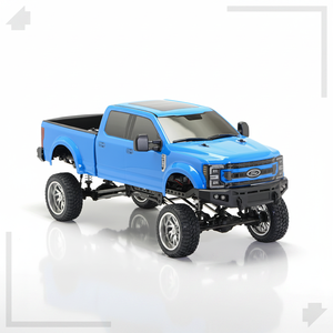 GENRACING 8992 1/10 4WD Camion personnalisé surélevé, empattement 407 mm, éclairage LED RGB sous châssis, servo métallique 12 kg, étanche, bleu, <span class=keywords><strong>voiture</strong></span> RTR - Product Image 1