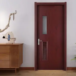 Chinese Supplier Modern Luxury Wood Interior Waterproof WPC Flush Door Skin With Frames