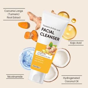 Nettoyant Visage Hydratant et Purifiant en Profondeur au Curcuma et à l'Acide Kojique, 100 ml, Naturel et Bio, Meilleure Vente - Product Image 2